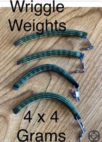 Sets of 4  X 4 GRAM wriggle weights for salmon & trout