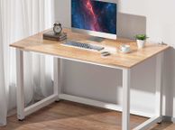 main image for ad Modern Office Desk Computer Table Laptop Study Table Metal Steel Frame Easy Assemable Home Office Workstation