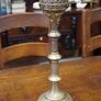 Pair of Tall Brass Gothic-style Candlesticks Image 2