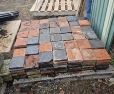 quarry tiles red and black