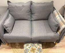 2 seater small grey habitat sofa