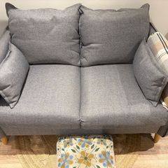 2 seater small grey habitat sofa
