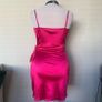 Pink satin mini dress. Size S Image 4