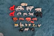 Vintage toy farm animals