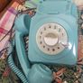 Retro Turquoise Rotary Dial Telephone with Modern Connection Image 3