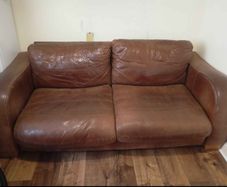 John Lewis Leather Sofa & Chair