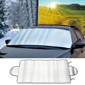 150cm x 70cm Universal Car Front Sun Heat Windshield Cover Auto Sunshade Snow Ice Protection Cover Winter Summer Windshield Shield