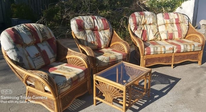 Wicker Furniture Set + Coffee Table