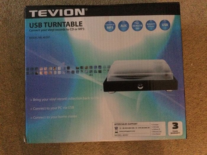 Turntable - Tevion USB. - If interested,  please make an offer.