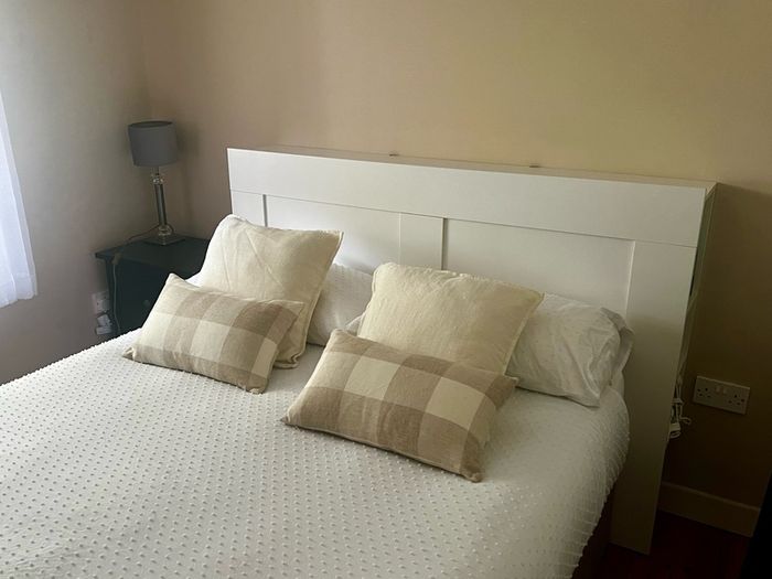 Headboard with storage compartment, white, Standard Double