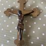 Antique Brass Crucifix Image 2