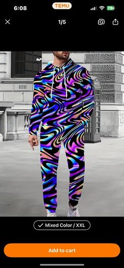 Colorful track suit