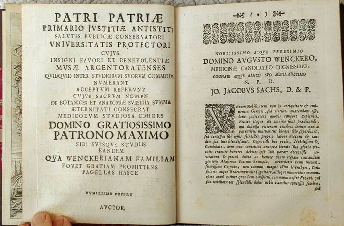 Medical dissertation, Wencker, Augustus. Observatinem Rariorem de Virgine, 1735