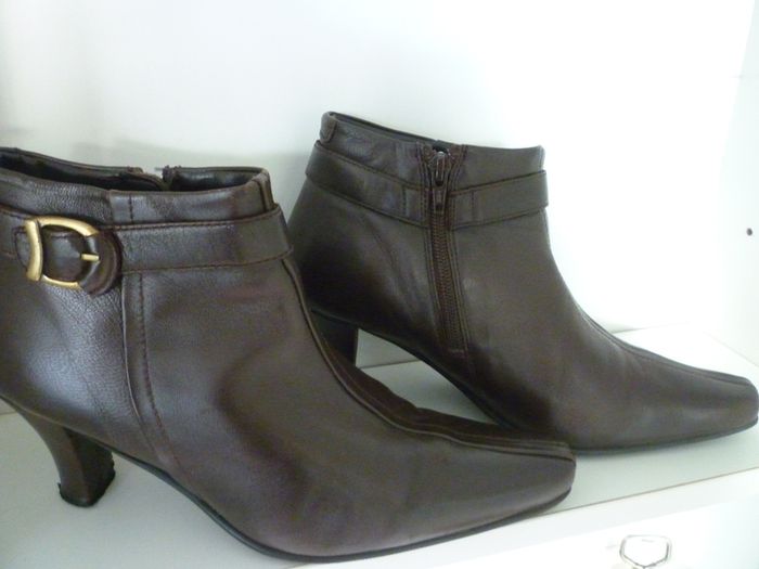 Brown ankle boots Leather Wallis Size Uk 6 Eu 39 Great Used Condition