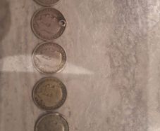English Silver 3pence (5no)