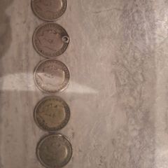 English Silver 3pence (5no)