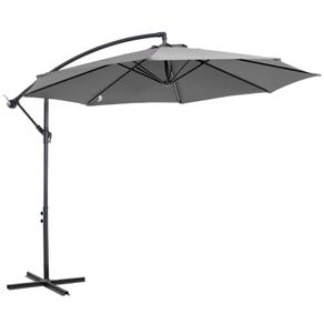 Cantilever Umbrella Parasol Hanging Banana Steel Dark Grey 3M Patio