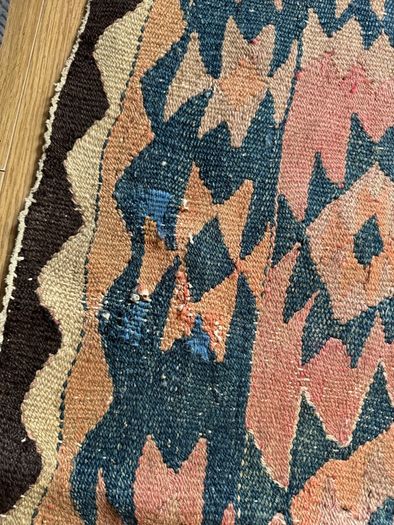 Large Antique/Vintage Hand-Woven Anatolian Kilim Runner (270cm x 133cm)