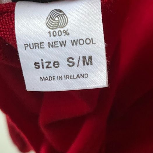 Vintage 80s John Rocha Chinatown Oversized Red Wool Turtleneck Sweater Jumper S/M