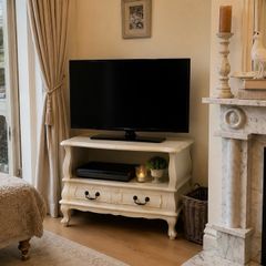 Vintage French Style Cream TV Stand