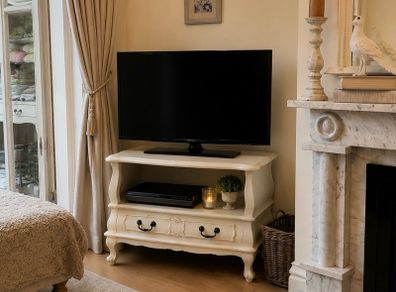 Vintage French Style Cream TV Stand