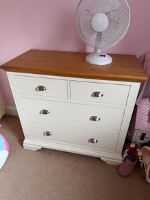 Chest of Drawers (white and oak)