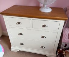 Chest of Drawers (white and oak)