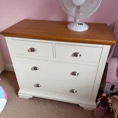 Chest of Drawers (white and oak)