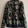 Zara Man Green Plant Floral Bomber Size XL Image 2