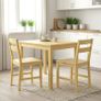 Set of 2 Bamboo Dining Chairs, Armless Kitchen Chairs with Slatted Seat, Natural Wood Image 5