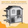 2-Story Indoor or Outdoor Cat House W/ Escape Door, Cat Shelter, White Image 4