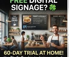 Airvj ( SAAS ) B2B Background Music Video Streaming Service Combined with Digital Signage from FREE With Paid Advertisements on Clients Deployed Screens