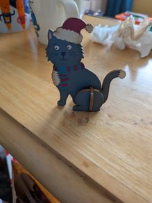 wooden cat