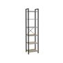 Industrial 6-Tier Bookshelf Tall Narrow Image 3