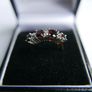 Vintage14K Gold 585 Ring With  Diamonds and Rubies Ring size P1/2 - 2,9g Image 6
