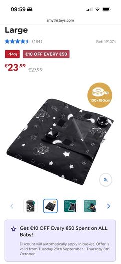 Tommee Tippee Portable Blackout Blind x 2