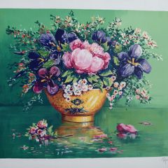 Limited edition lithograph Bouquet by Alain Ragaru 251/295