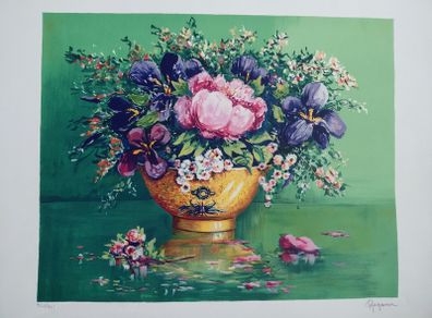 Limited edition lithograph Bouquet by Alain Ragaru 251/295