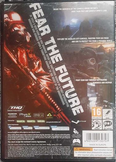 Metro 2033 PC DVD  Complete in Box Collector's Item and Display Only