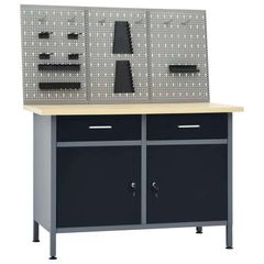Workbench with Three Wall Panels
