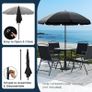 Garden Furniture Set 6 Pieces with Parasol, Patio Furniture Outdoor 4 Folding Chairs with Table, Balcony Furniture Set for 4 People, Outdoor Seating Set, Garden Set for Garden, Balcony, Patio Image 6