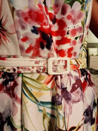 Joseph Ribkoff floral dipped hem dress