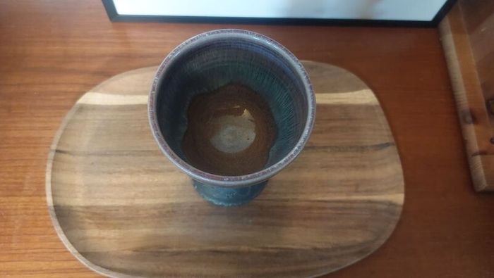 Wonderful Single Studio Art Pottery Goblet by Martin Branch Lyre Pottery, Cloncorban, Rossmore, Clonakilty, West Cork in a Fabulous Colourful Variegated Glaze. # Two