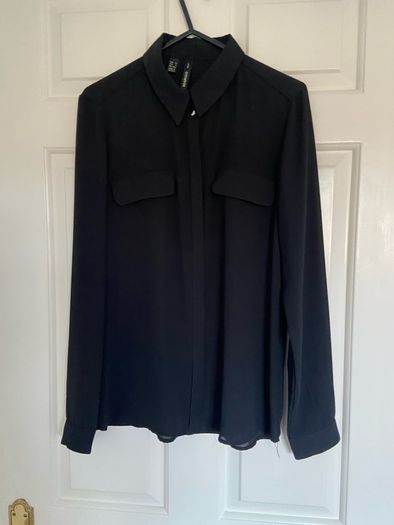 MANGO black flowing shirt size xs