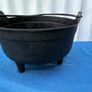 Black plastic flower pot on raiserd legs Image 3