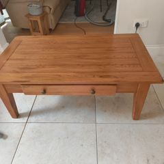 solid oak coffee table