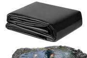 Black LDPE Pond Liner,4m 5m 20 Mil Large Fish Pond Liner, Heavy Duty Flexible Waterproof Sheet for Garden Ponds, Fish Ponds, Water Features, Streams Fountains (4m 5m)