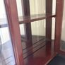 Vintage The Bombay Company Mirrored Curved Glass Wood Curio Cabinet Image 6