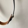 Ted Baker Skinny Leather Belt Tan & Black with Gold Hardware Image 4