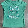 'Cute and Irish' Slogan Green T-shirt 5-7yrs Image 2